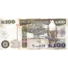 P61 Zambia - 100 Kwacha Year 2015